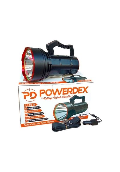 Pd-7800 40 Şarjlı Güçlü El Feneri 40 Watt