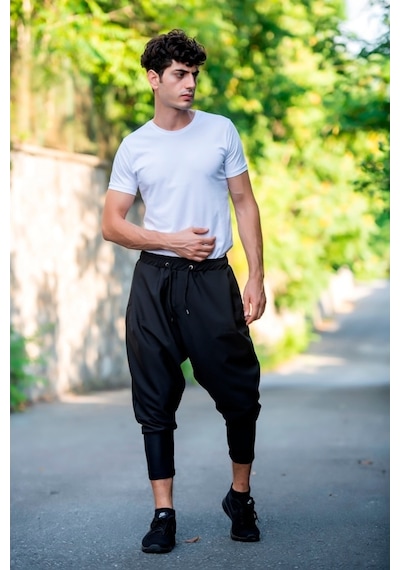 Baykim Sports Wears Unisex Siyah Rahat Şalvar
