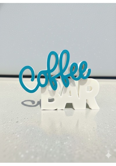 Mavi Coffee Bar Dekoratif Biblo - Kahve Köşenize Sıcaklık Katan Samimi Aksesuar