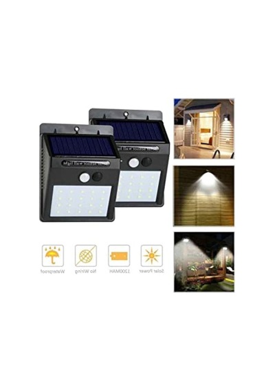 Güneş Enerjili 20 Led Bahçe Aydınlatma 10 Parça Siyah