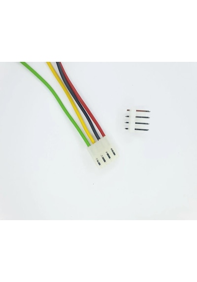 5,08mm 4 Pin Kablolu Konnektör Takım 30cm - 1,00mm - Çift Taraflı