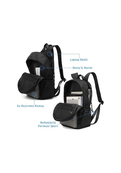 Smart Bags Sırt Çantası Okul Boyu Laptop Gözlü 3158 001