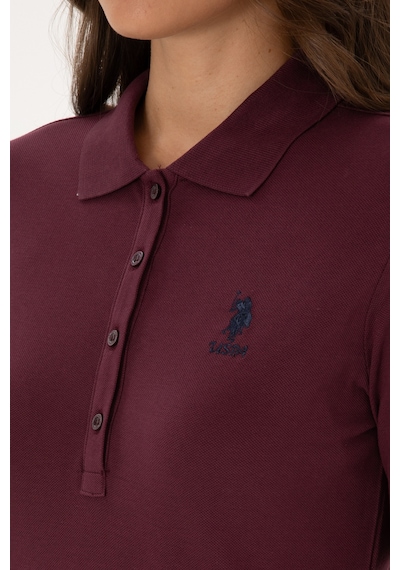U.S. Polo Assn. Kadın Bordo Basic Polo Yaka Sweatshırt 50307755-VR177 U.S. Polo Assn. Kadın Bordo Basic Polo Yaka Sweatshırt 50307755-VR177