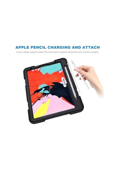 Apple Uyumlu iPad Pro 11 2018/2019 Kalem Yerli Standlı Zırh Kılıf