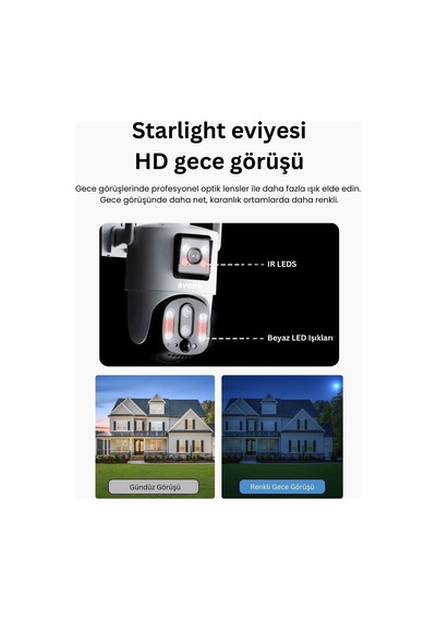 Avenir Av-m13 4g Simkartlı Solar Panelli 3 Lensli 12mp Full Color Gece Görüşü Çift Yönlü Ses Kamera