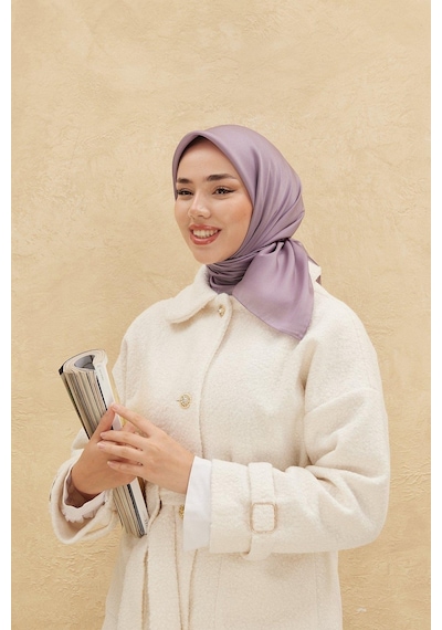 Silk Home Düz Shiny Eşarp - Erguvan - Erguvan