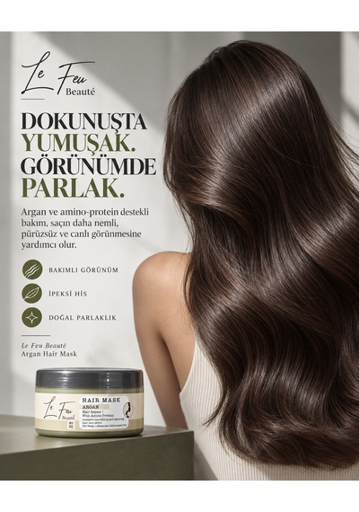Le Feu Beauté Argan Ve Amino Proteinli Saç Bakım Maskesi 300 Ml Kuru Ve Yıpranmış Saçlar