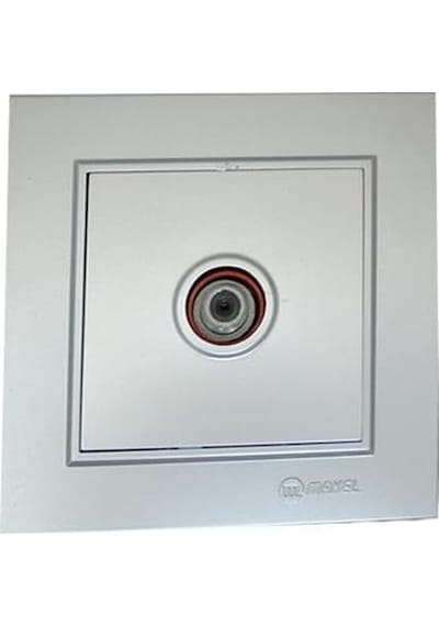 Makel Karea Uydu Prizi Gümüş Modül+Kapak+Çerçeve