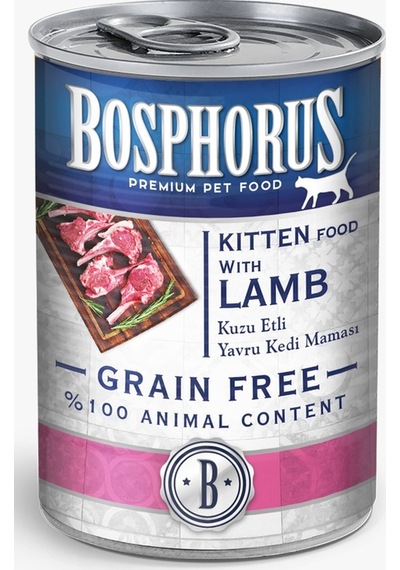 Bosphorus Kuzu Etli Tahılsız Konserve Yavru Kedi Maması 12 x 400 G
