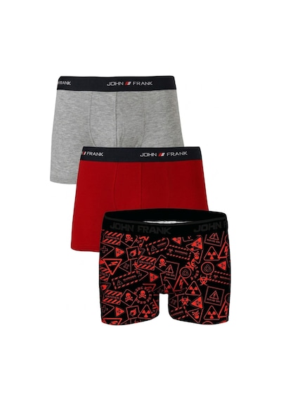 John Frank Logolu Pamuklu 3'lü Paket Boxer Erkek Boxer Jfbs3 Gri-kırmızı-sturuncu John Frank Logolu Pamuklu 3'lü Paket Boxer Erkek Boxer Jfbs3 Gri-kırmızı-sturuncu