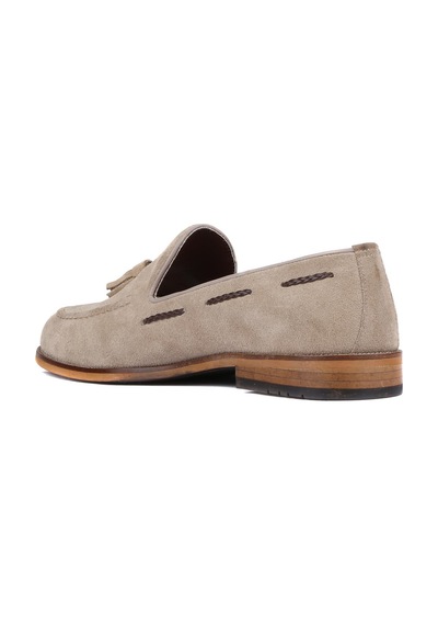 Shoetyle - Bej Süet Deri Erkek Klasik Ayakkabı 250-2350-798-bej
