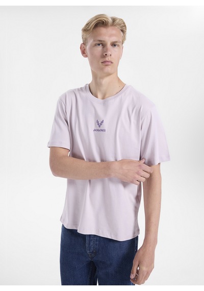Jack & Jones Lila Erkek %100 Pamuk Regular Fit T-shirt 12307781 Jorwıldlıfe Tee Crew Bss26