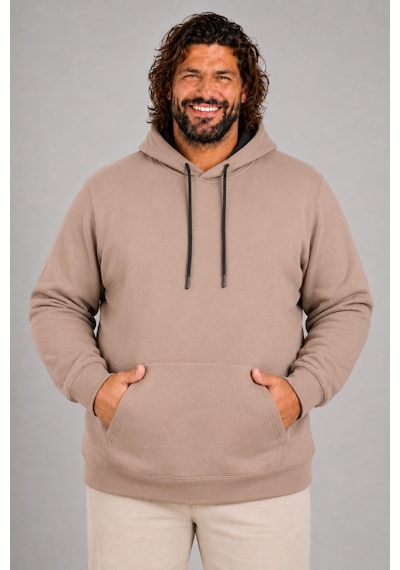 Moc Grande Mocgrande Büyük Beden Erkek Basic Sweat Kapüşonlu 11700 S.kahve