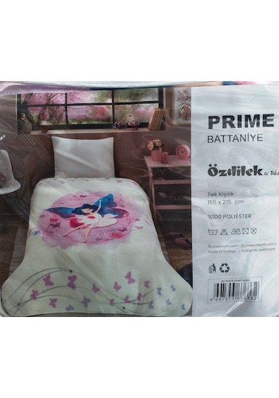 Özdilek Prime Tek Kişilik Çocuk Battaniye 155x215 -fairies Yeni Krem