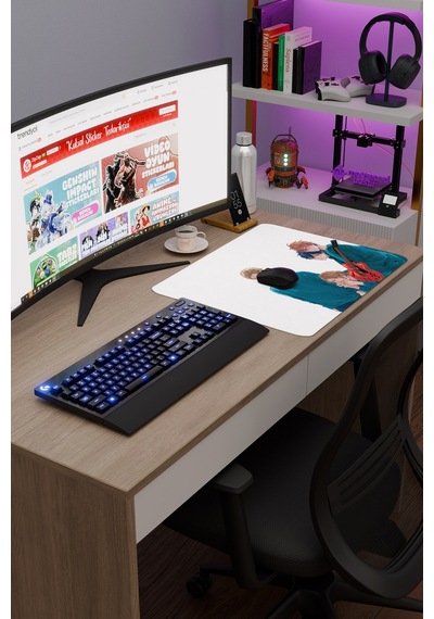 Given Anime V2 - 48x40 Xl Gaming Kauçuk Kaymaz Taban Mouse Pad Fare Altlığı
