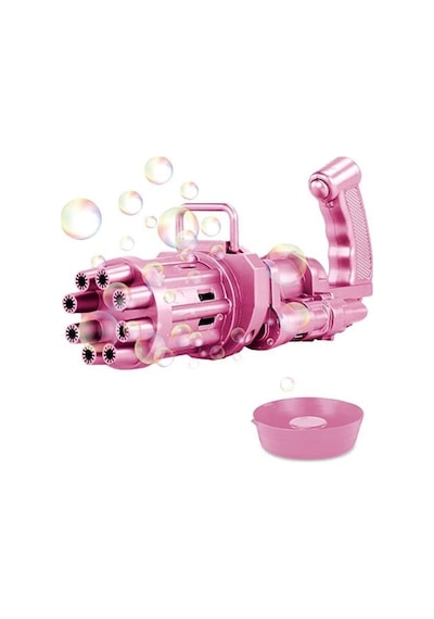 Pilli Köpük Tabancası Bubble Machine Pembe