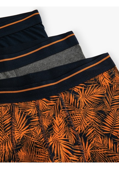 Koton 3'Lü Boxer Seti Yaprak Baskılı Çok Renkli Pamuklu Turuncu 4Slm90085Mk Turuncu Koton 3'Lü Boxer Seti Yaprak Baskılı Çok Renkli Pamuklu Turuncu 4Slm90085Mk Turuncu