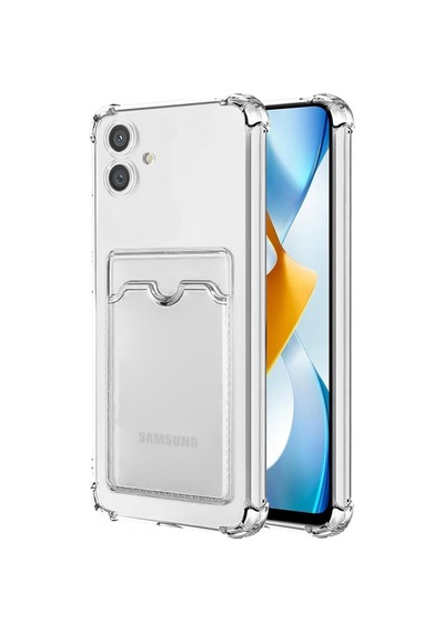 Samsung Galaxy  Uyumlu,  A05 Kılıf Kart Şeffaf Silikon - Şeffaf
