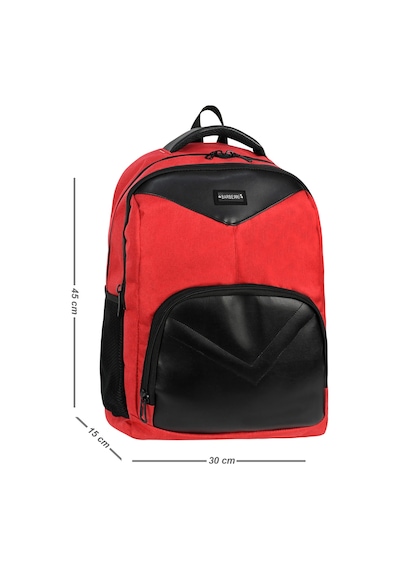 Galb Leather Gunluk Ve Okul Kullanimi Laptop Bolmeli Sirt Cantasi Kirmizi