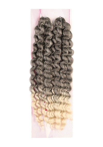Nice Bulk Afro Su Dalgası Saç - Kahve / Platin Ombreli