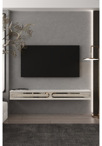 180dhdxxtda2btg Riva Pleksi Desenli Duvara Monte Tv Sehpası Beyaz-traverten-altın 180dhdxxtda2btg Riva Pleksi Desenli Duvara Monte Tv Sehpası Beyaz-traverten-altın
