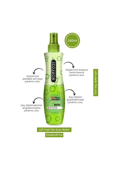 Morfose Biotin + Keratin + Kolajen Fön Suyu 3 x 240 ML
