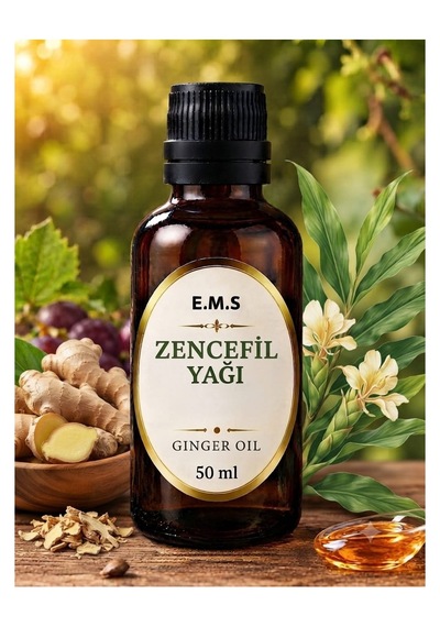 50 Ml Zencefil Yağı Ginger Oil %100 Saf Soğuk Pres.