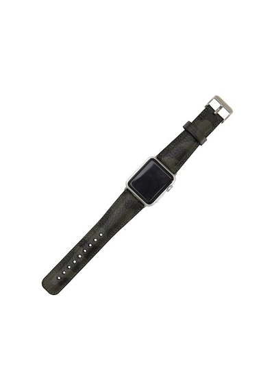 Bouletta Apple Watch Uyumlu Deri Kordon 42-44-45Mm Kamuflaj Yeşil