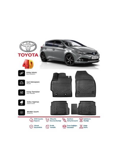 Toyota Auris 2013 Ve Sonrası 5d Premium Havuzlu Oto Paspas