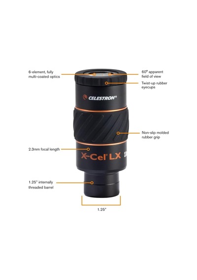 X-cel Lx Serisi - 1,25 İnç Mercek, 2,3 Mm Çok Renkli