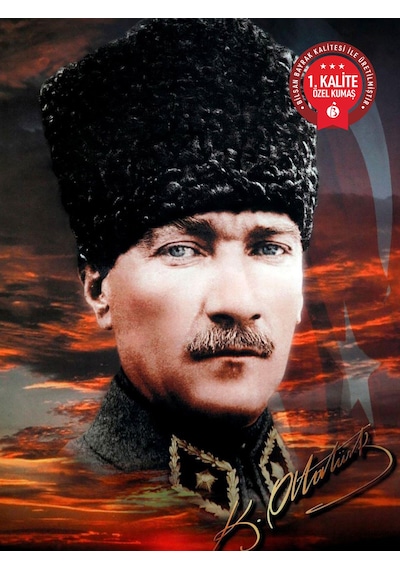 Atatürk Bayrağı 100x150 Cm - Raşel Kumaş 1. Kalite No4 100 x 150 CM