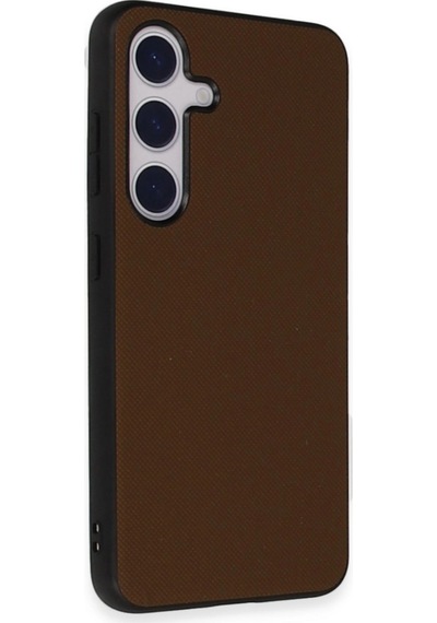 Samsung Uyumlu Galaxy S24 Kılıf Taft Kapak Kahverengi