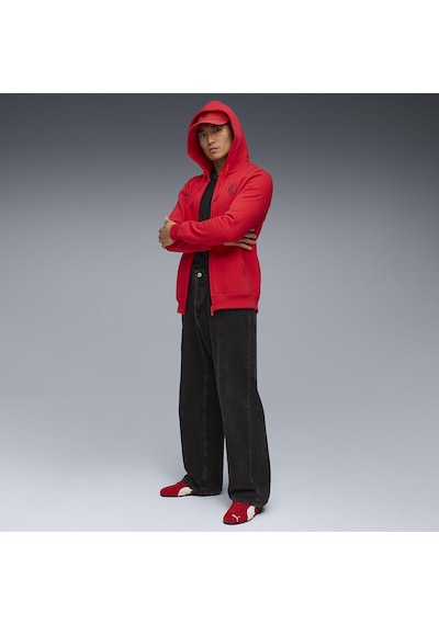 Puma Ac Milan Ftblessentials Full-zip Hooded Erkek Kırmızı Futbol Eşofman Üstü 78283201