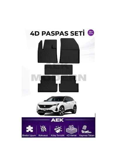 Peugeot 3008 Access Allure Active 4d Paspas Seti 2016-2024 A++ Kalite 5 Parça
