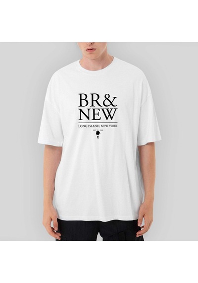 Brand New Long Island Oversize Beyaz Tişört Beyaz