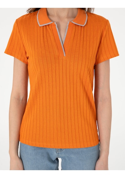 Pierre Cardin Kadın Turuncu Tişört Basic 50306039-vr051 Turuncu