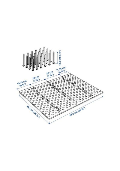 Çekmece İçi Düzenleyici Meridyendukkan Antrasit Renk 80 Cm Tabak Tencere Kapak Düzenleyici Çok Renkli