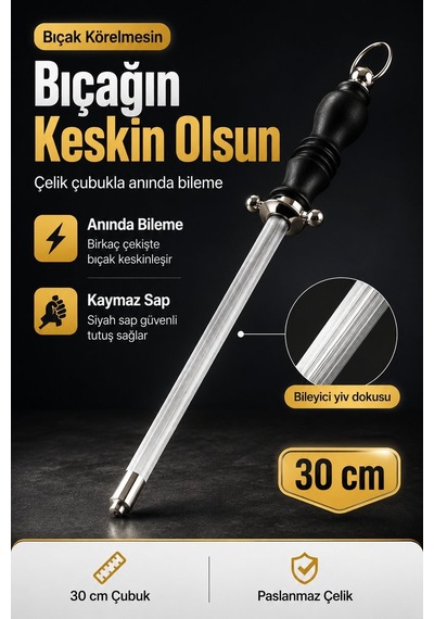 Profesyonel Masat 30 Cm Bıçak Bileme