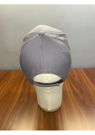 Hamze Polo Nakışlı Gabardin Kumaş Unisex Cap Şapka Gri
