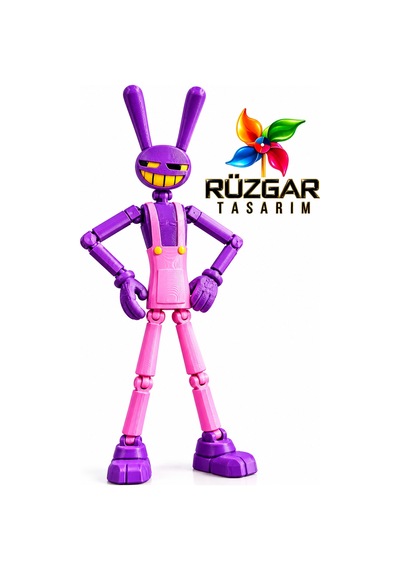 Digital Circus Jax Karakteri T13 Dummy Tüm Eklemleri Hareketli Pozlanabilir Figür