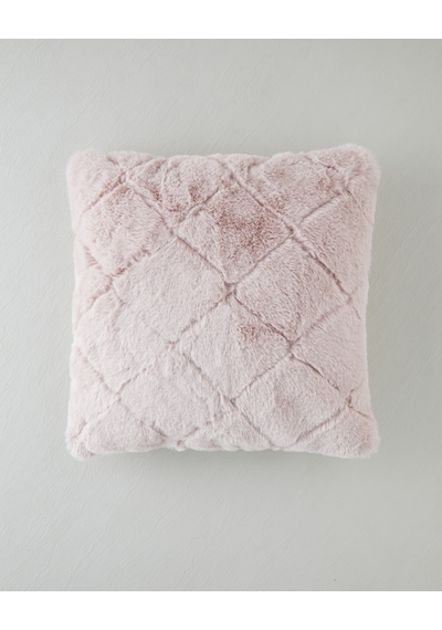 English Home Soft Touch Rabbit Pelüş Kırlent Kılıfı 45x45 Cm Pudra Pudra