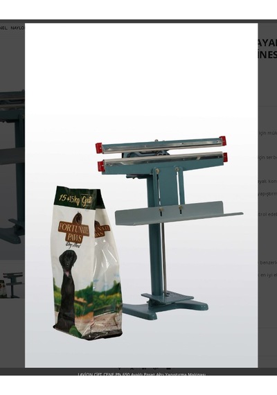 Lavıon Çift Çene Pfs 650x2 Ayaklı Poşet Ağzı Yapıştırma Makinesi C Dikiş Makinesi+masa