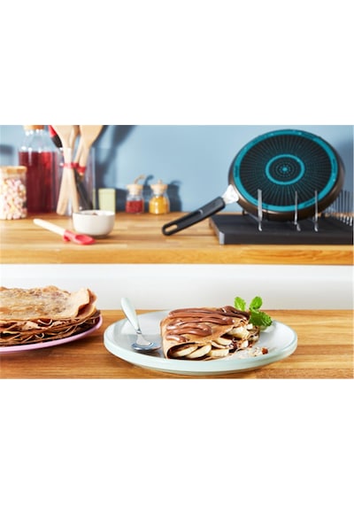 Tefal Titanyum 1x Simplecook Difüzyon Tabanlı Krep Tava 25 CM Siyah