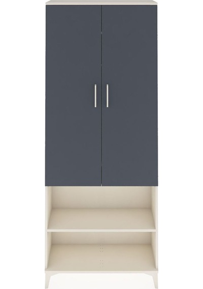 Arges Dolap 3 Raflı 2 Kapaklı Tek Askılı 88x30x221 Aytaşı-antrasit Aytası