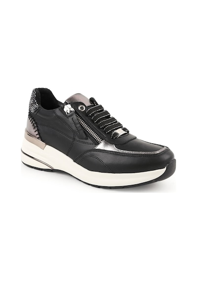 Mamma Mia Kadın Günlük Ayakkabı Hakiki Deri Yandan Fermuarlı Bağcıklı Kalın Taban Metalik Detaylı Sneaker 26y-7015 Siyah Mamma Mia Kadın Günlük Ayakkabı Hakiki Deri Yandan Fermuarlı Bağcıklı Kalın Taban Metalik Detaylı Sneaker 26y-7015 Siyah