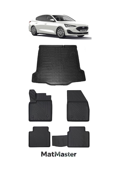 Ford Focus 2023 Model 5d Premium Ekstra Havuzlu Paspas Ve Bagaj Havuzu Set
