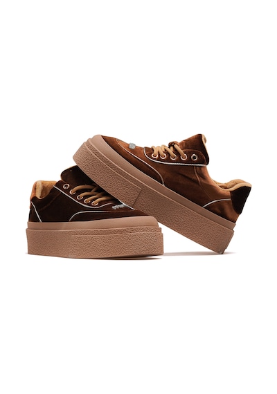 Guja Kadın Deri Sneaker Ayakkabı 25k 25k330 Z Kahve Süet Kahve Süet