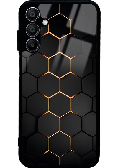 Samsung Uyumlu A15 Yellow Carbon Tasarımlı Glossy Telefon Kılıfı Çok Renkli