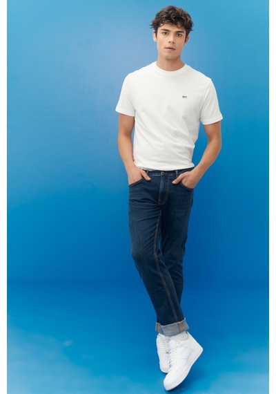 Lee Daren Regular Straight Fit Normal Bel Esnek Jean Kot Pantolon Dark Worn