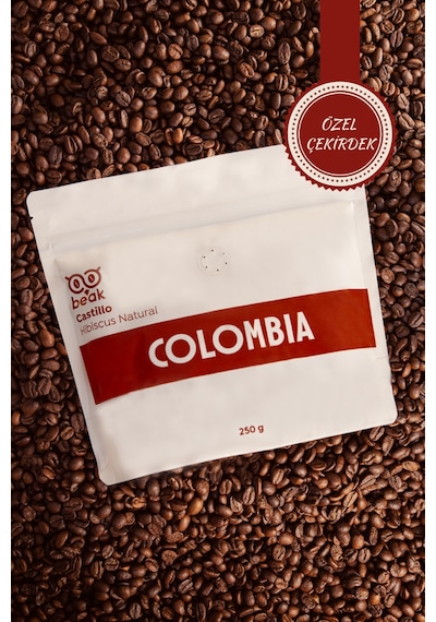 Colombia Hibiscus Natural Çekirdek Kahve 250 Gr , %100 Arabica Çekirdek Kahve